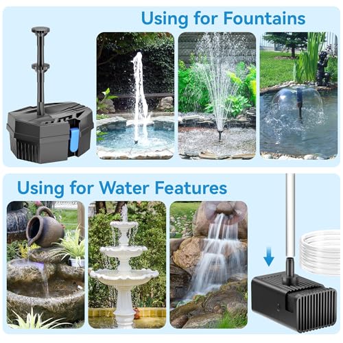 Outdoor Power Equipment - 8W Solar Fountain Pump With 3000mAh