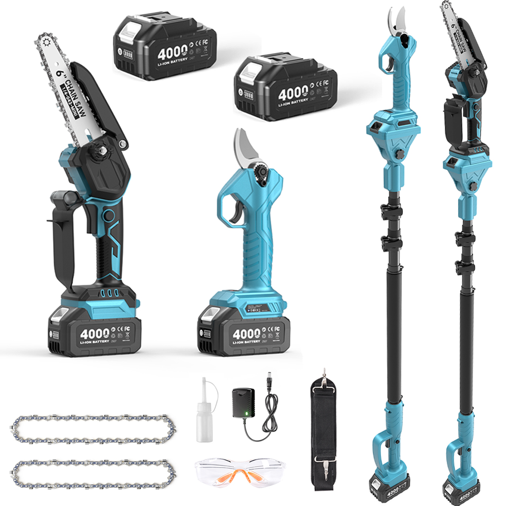 Pole Saw Cordless - Taskstar 3-in-1 Brushless Pole Pruner &
