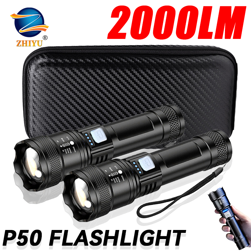 Outdoor Power Equipment - Tactical LED Flashlight 2000LM USB Rechargeable