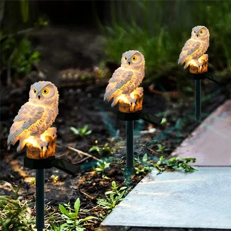 Solar Lamp Owl Animal Solar Ga - Outdoor Power House 评论和价格