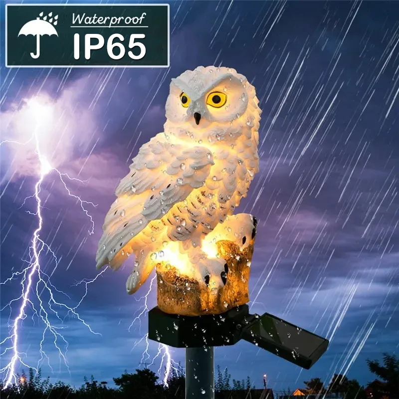 Solar Lamp Owl Animal Solar Ga - Outdoor Power House 评论和价格