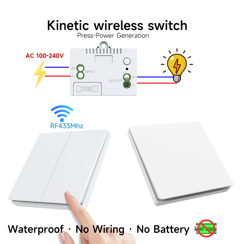 RF433 Kinetic Switch No Batter - Outdoor Power House 评论和价格
