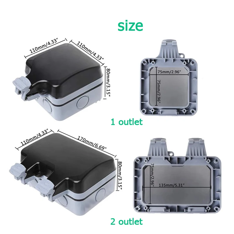 EU KR Outdoor Wall Waterproof  - Outdoor Power Parts 评论和价格