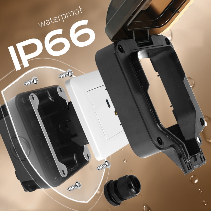 Avoir IP66 Wall Waterproof Soc - Outdoor Power Parts 评论和价格