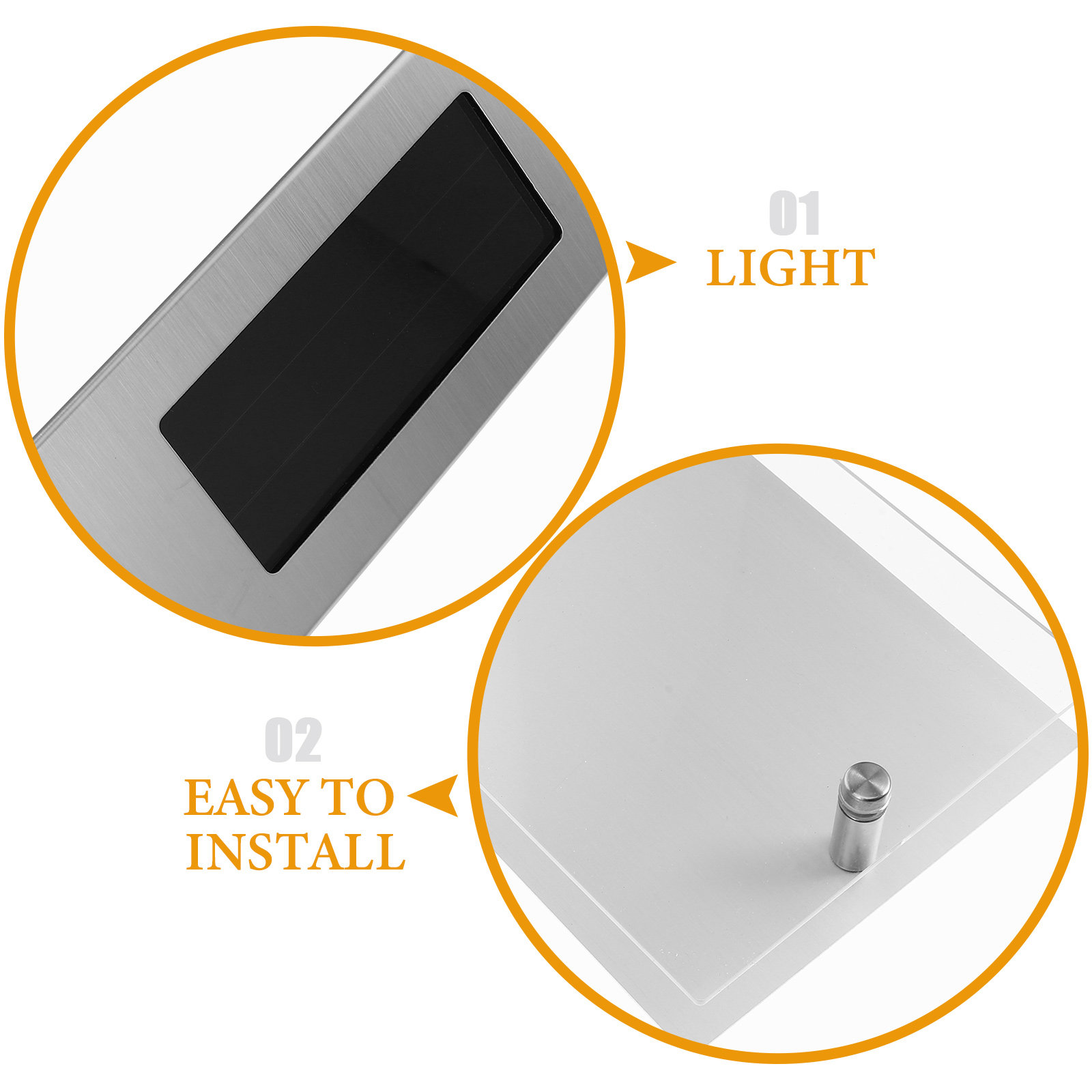 Solar Doorplate Lamp Stainless - Outdoor Power House 评论和价格