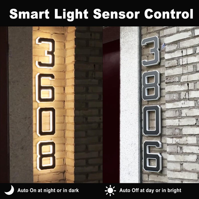 Solar LED House Number Sign Wa - Outdoor Power House 评论和价格