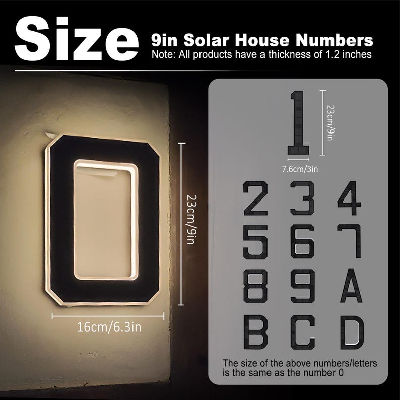 Solar LED House Number Sign Wa - Outdoor Power House 评论和价格