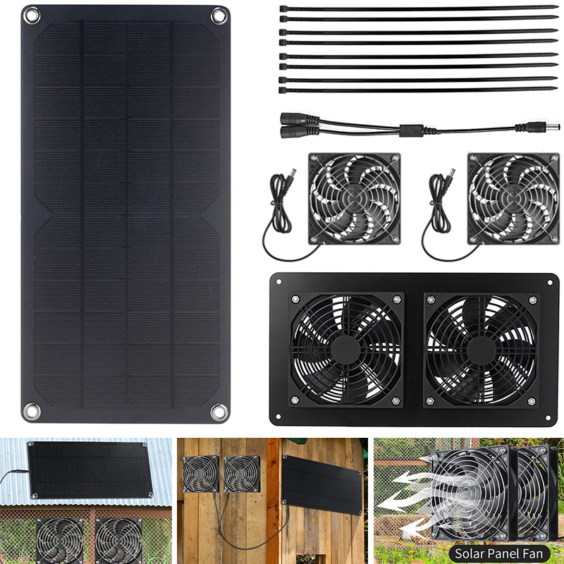 100W Solar Panel Exhaust Fan A - Outdoor Power House 评论和价格