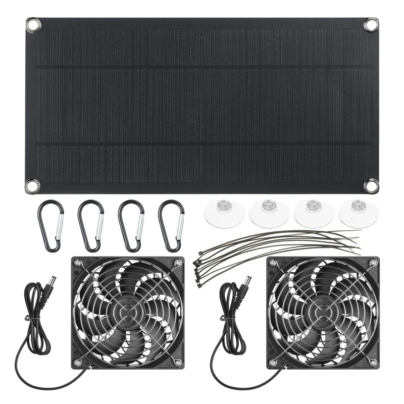 100W Solar Panel Exhaust Fan A - Outdoor Power House 评论和价格