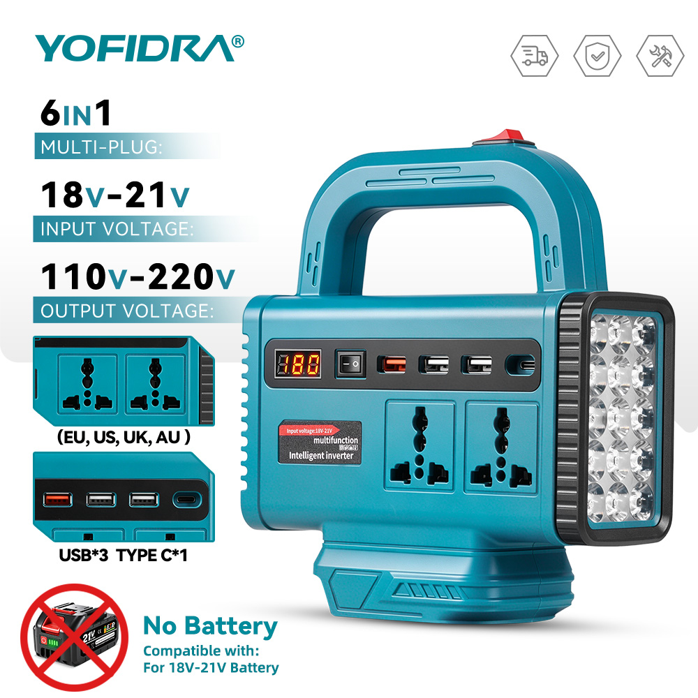 YOFIDRA 220V Portable Power In - Outdoor Power Adapter Usb C 评论和价格