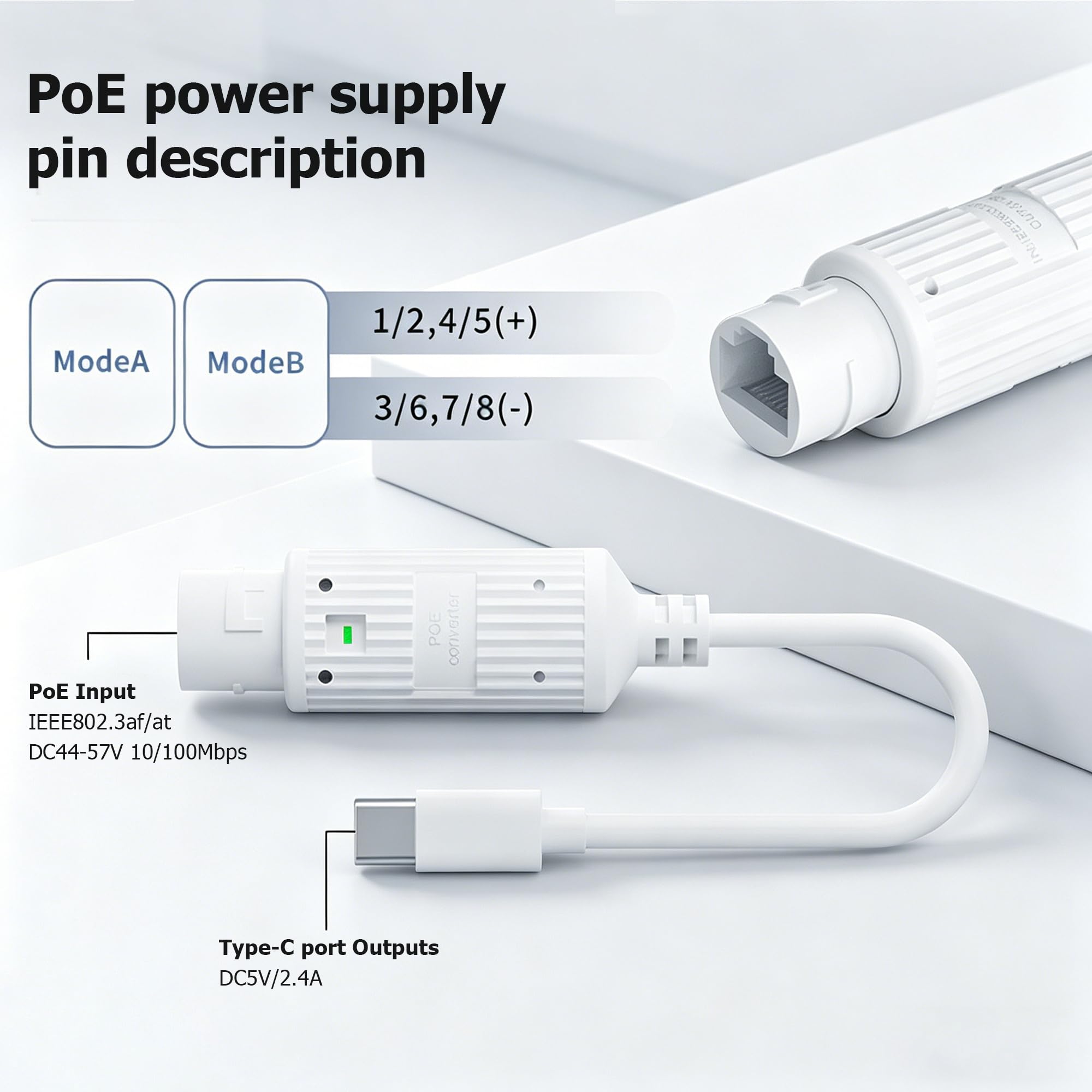 POE to USB-C Power Converter O - Outdoor Power Adapter Usb C 评论和价格