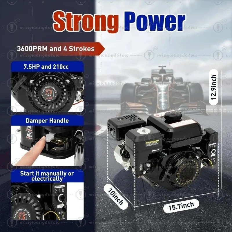 4 Stroke 212cc 7.5HP Gas Engin - Log Splitter Electric 评论和价格