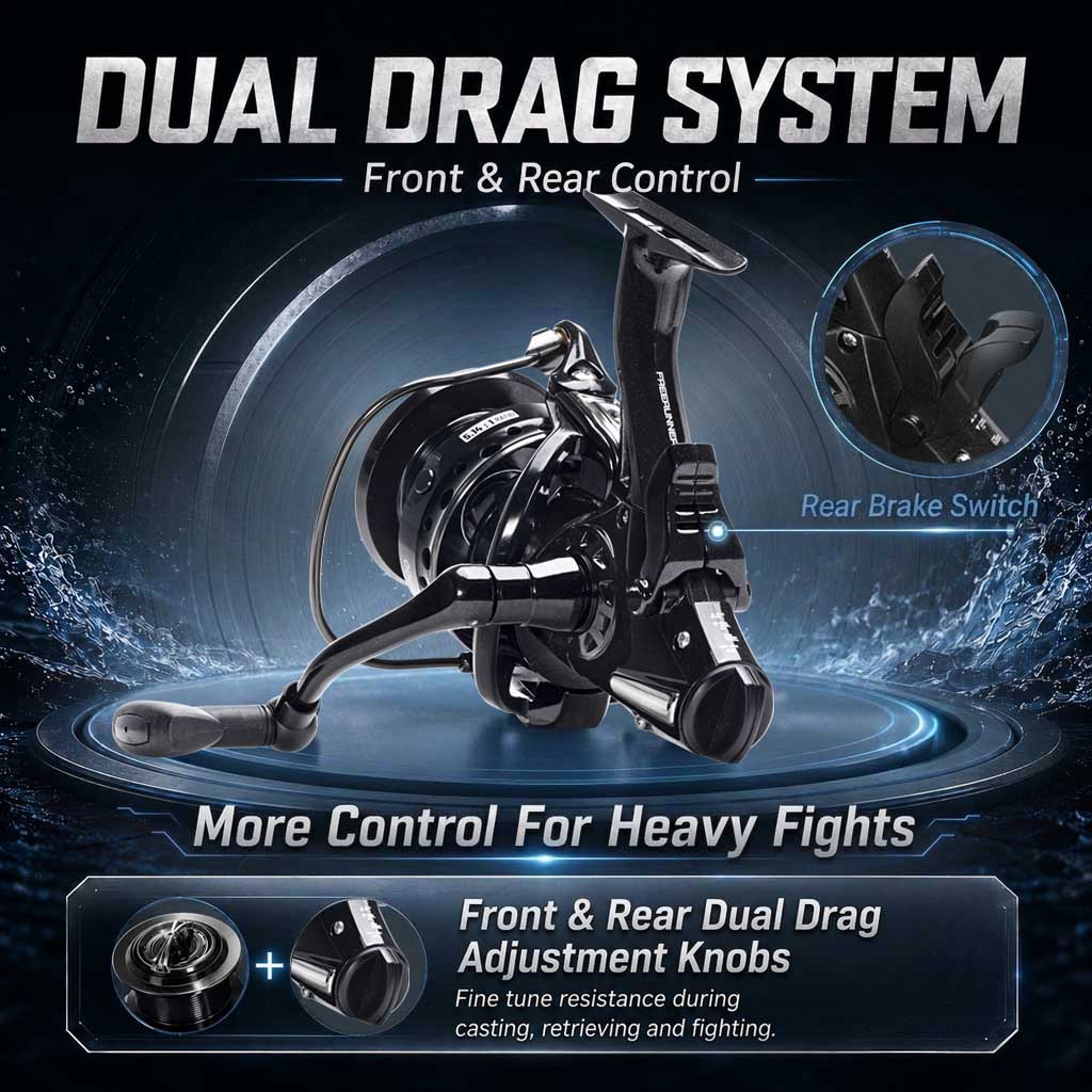 SAMOLLA Dual Brake Spinning Re - Outdoor Power Reel 评论和价格