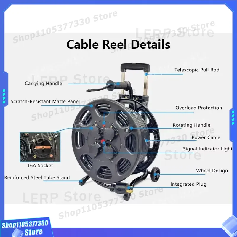 25m Heavy Duty Extension Cable - Outdoor Power Reel 评论和价格