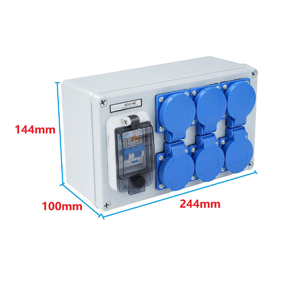 1PC IP54 Wall Mounted 6-Pin Po - Outdoor Power Distributors 评论和价格