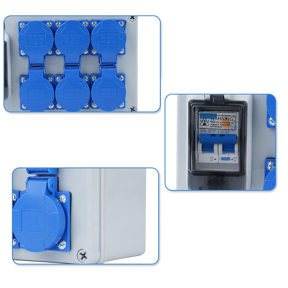 1PC IP54 Wall Mounted 6-Pin Po - Outdoor Power Distributors 评论和价格