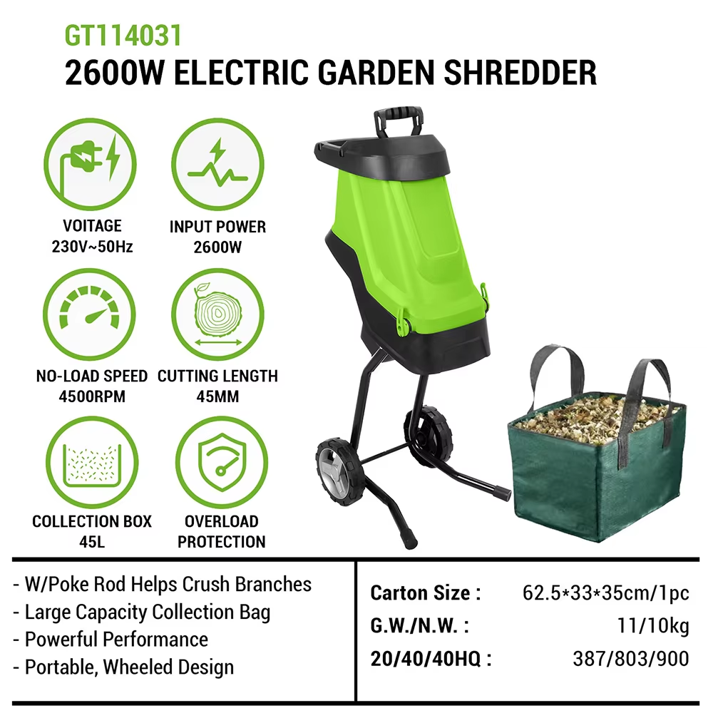 Electric Garden Chipper Tree B - Garden Shredder Chipper 评论和价格
