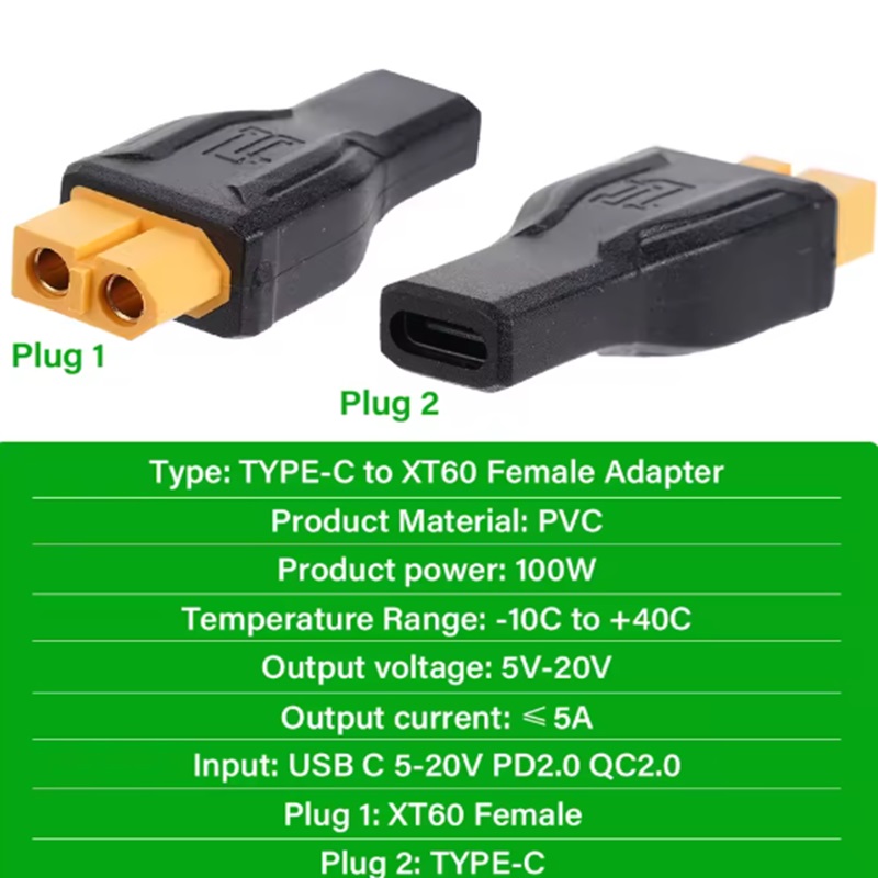 USB C Type C To XT60 Female Ad - Outdoor Power Adapter Usb C 评论和价格